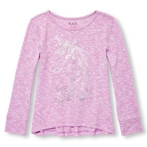 The Childrens Place LAVENDER UNICORN SWEATER XL/14